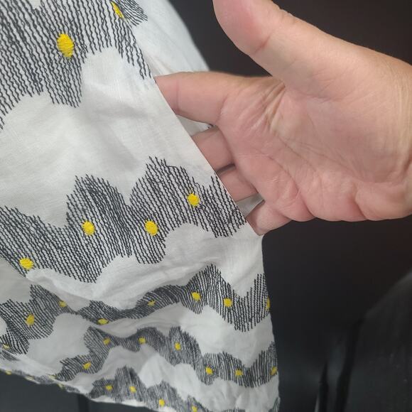 Anthropologie Corey Lynn Calter Frequence Linen abstract dress Sz 2 Resort wear - Picture 6 of 12